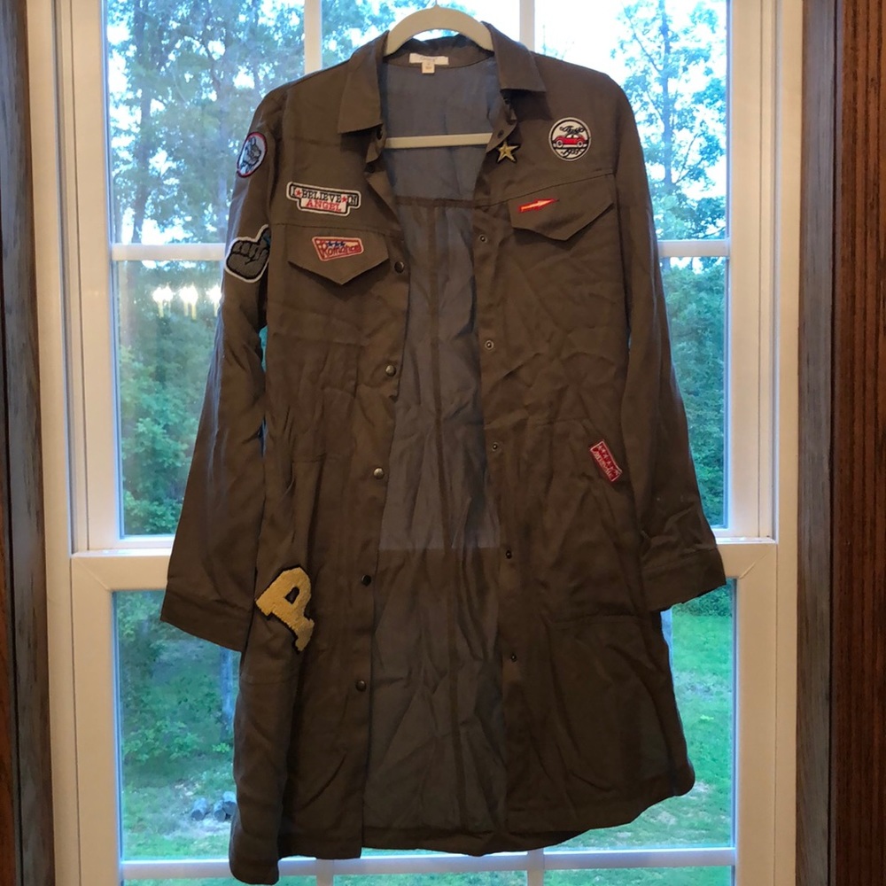 Green patchwork dress